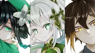 venti zhongli and nahida edit (Genshin Impact)