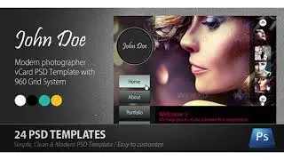 Modern Photographer Vcard PSD Template | Themeforest Website Templates and Themes