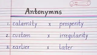 Antonyms || Antonym Words