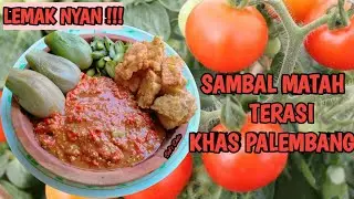 Cara Membuat Sambal Calok Terasi Khas Palembang II Sambal Mentah II Sambal Khungdire