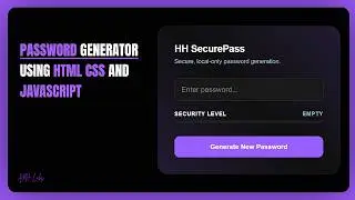 Build a Password Generator & Strength Checker using HTML, CSS & JavaScript 🔐 | Full Project Tutorial