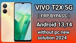 vivo t2x 5G FRP bypass Android 14 | new security 2024 | vivo T2x 5g gmail account bypass without pc