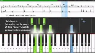 Tu Chahiye (Atif Aslam) Bajrangi Bhaijaan || Piano Tutorial/Lesson + Music Sheet + MIDI