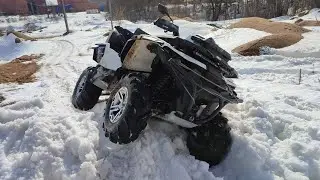Stels Guepard 650, CFmoto x8 и x5 h.o, зима, ручей, холмы, драг рейсинг
