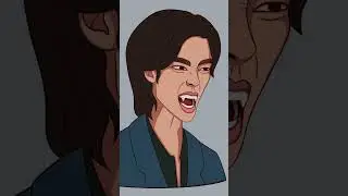 Vampire cartoon character art / Procreate speedpaint