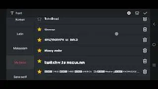 I got Fonts on Kinemaster!