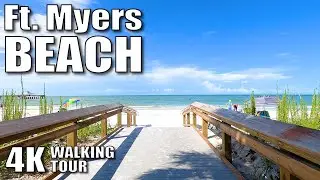 |4K| Fort Myers Beach, Florida, Walking Tour, Slow TV, Ambient