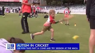 Autism in Cricket Come and Try Session 2023 on 9 News