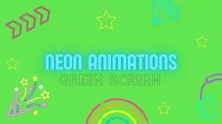 Neon Animations | GREEN SCREEN