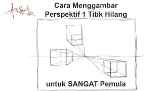 Cara Menggambar Perspektif 1 Titik Hilang khusus SANGAT Pemula