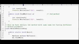 C Sharp tutorial || Part5 || Method  Overloading ||