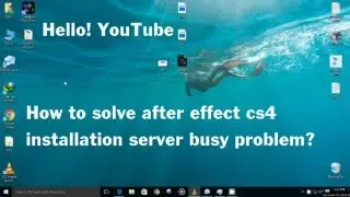 How to solve After Effect CS4,CS5,CS6 server busy [Solved]