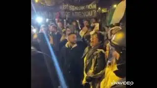 German police arresting the demonstration demanding an end to the war on Gaza.