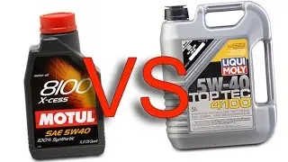 Motul 8100 X-cess 5W40 vs Liqui Moly top tec 4100 5W40 test