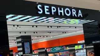 Shopping at Sephora in Sydney.