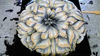 (391) Paint MIXING & RATIOS for CUP BOTTOM pour ~ Full tutorial ~ Reverse flower dip with PVA glue