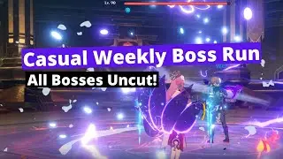 Every Weekly Boss Run, No Cuts | Ayaka, Ganyu and Yae Teams [Genshin Impact]