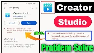 Facebook creator studio download problem |creator studio not available play store | creator studio