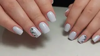 Коррекция акригелем! Бархатные вензеля.