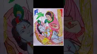 Happy Janmashtami drawing for beginner 🦚How to draw Little Krishna 🥰