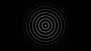 White Radio Wave Radar Animation on Black Screen