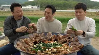[Korean Cuisine & Eating Broadcast] Pork belly with a cauldron lid🌻🌻 Even fried rice is good~~👍👍