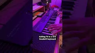 Adding FX to a $15 Goodwill keyboard #shorts #musicproduction #concertmate