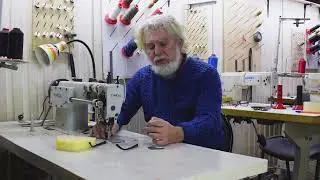 Как прошить толстую кожу на машинах с двойным продвижением.