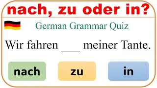 🔍 Deutsch Grammatik Quiz: Nach 