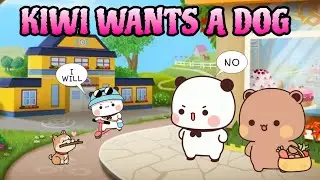 Kiwi wants a DOG🐕| Bubu said NO (PART 1)|| Bubu dudu peach Goma Panda Bear animation| Kittensisland
