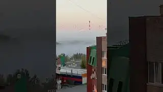 Туманное утро. Редкое явление природы.