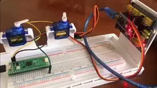 Raspberry Pi Pico using Earlephihower Arduino Ide board manager to control a servo using servo.h