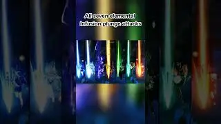 All seven elemental Infusion plunge attacks | Genshin Impact