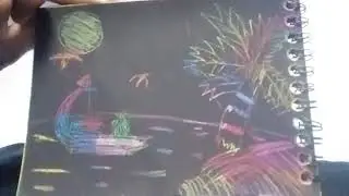 drawing in scratching note book🤩🤩🤩❓❓❓
