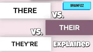 There, Their, and They’re! | All differences explained in an easy way! | BrainFizz
