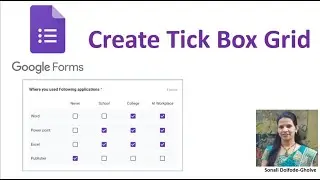 Tick box grid in Google Form| Select multiple options of single row using Google Forms 