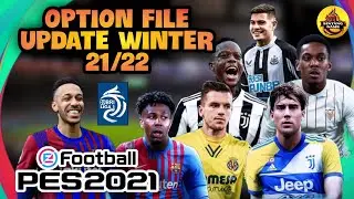 PES 2021 | UPDATE OPTION FILE PES 2021 WINTER 22 PS4 PS5