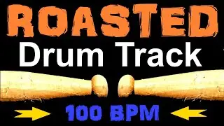Roasted Rock Drum Track 100 BPM Drum Beat for Bass Guitar Backing Tracks Drum Beats Instrumental🥁447