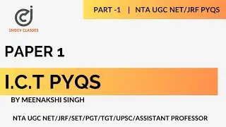 NTA UGC NET PAPER 1 I Important ICT PYQs Part-1 I Meenakshi Singh