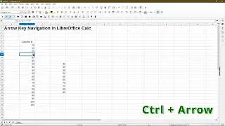 Using Arrow Key Navigation in LibreOffice Calc