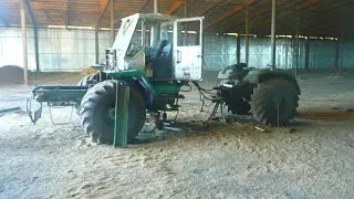 Раскатил Т-150К на две полурамы для ремонта соединения.