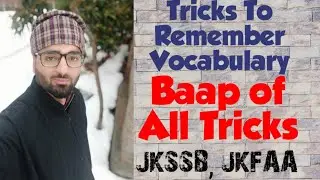 Tricks to remember vocabulary Part 2 | Best way to remember vocabulary | jkssb | jkfaa