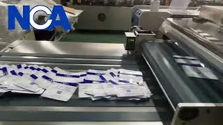 NCA machine for stand-up bag/Two lanes from one web film/Folding bottom