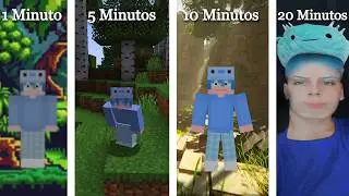 MINECRAFT, mas a cada MINUTO os GRÁFICOS MELHORAM