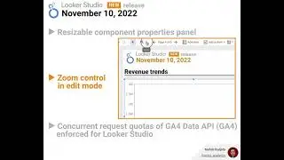Google Looker Studio - New release - November 10, 2022