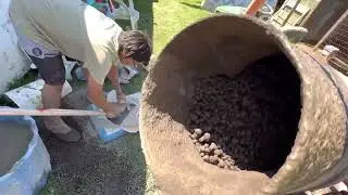 DIY How To Mix Cement #diy #selfemployed #homeimprovement #hardscaping #concrete #lawncare