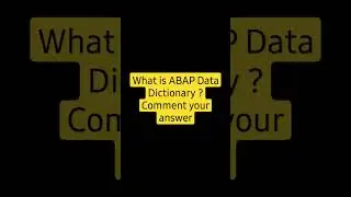 SAP ABAP Question 3 | Comment Your Answer |