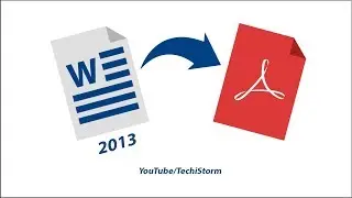 How To Convert a Word 2013 documents to PDF