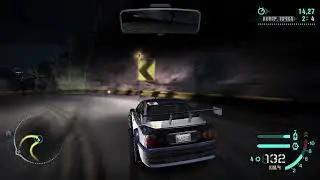 Контрольная точка на BMW M3 GTR в каньоне. NSF Carbon