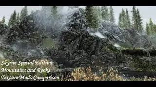 Skyrim SE - Mountains & Rocks Texture Mods Comparison